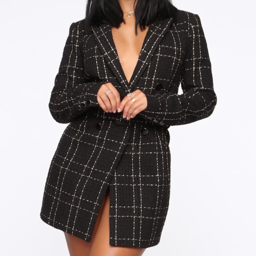 Fashion Nova Brooklyn Belted Blazer Mini Dress